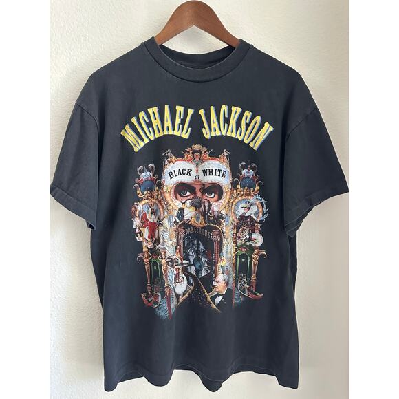 Michael Jackson "Dangerous Album" Vintage Reprint Single Stitch T-shirt - Picture 1 of 6